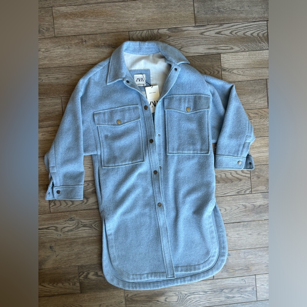 Zara wool blend oversized coat size xs - Picture 12 of 14